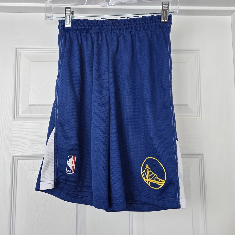Golden State Warriors Alleson NBA Logo‎ Basketball Shorts Youth Size L Blue